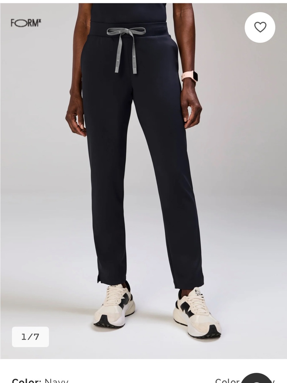 Figs Navy Tena Tapered Scrub Pant formX